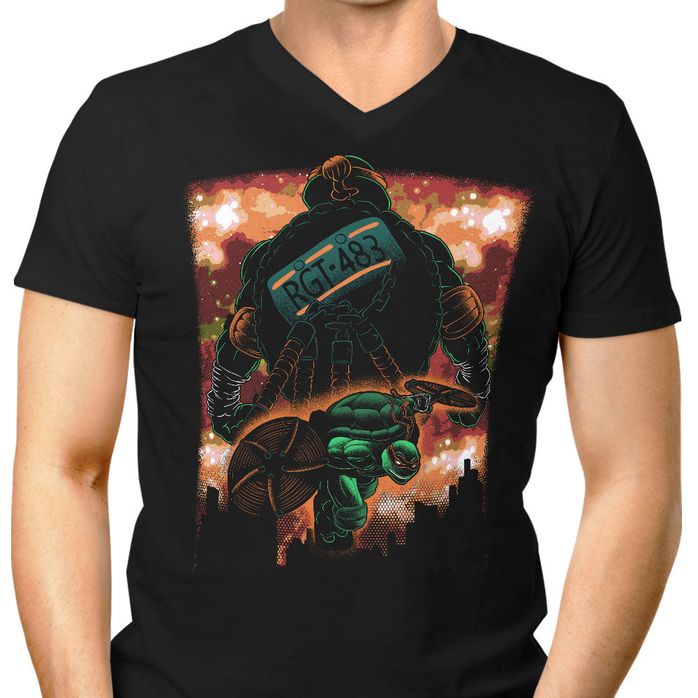 Pizza Power Men's V-Neck - Adult & Kids T-Shirts, Sweatshirts & Hoodies apparel design preview 1