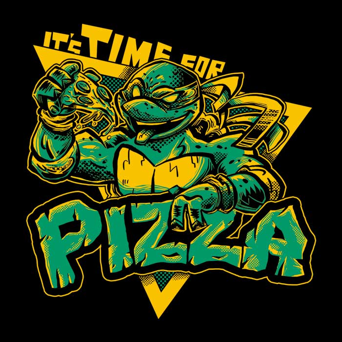 Pizza Time Men's Apparel - Adult & Kids T-Shirts, Sweatshirts & Hoodies apparel design preview 2