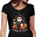 Plague or Treat Women's V-Neck - Adult & Kids T-Shirts, Sweatshirts & Hoodies apparel design preview 1