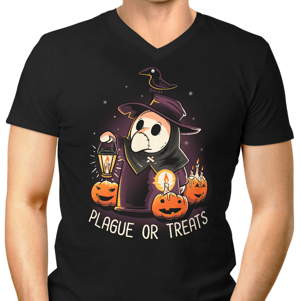 Plague or Treat Men's V-Neck - Adult & Kids T-Shirts, Sweatshirts & Hoodies apparel design preview 1
