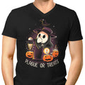 Plague or Treat Men's V-Neck - Adult & Kids T-Shirts, Sweatshirts & Hoodies apparel design preview 1