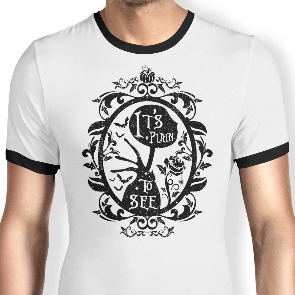 Plain to See Ringer - Adult & Kids T-Shirts, Sweatshirts & Hoodies apparel design preview 1