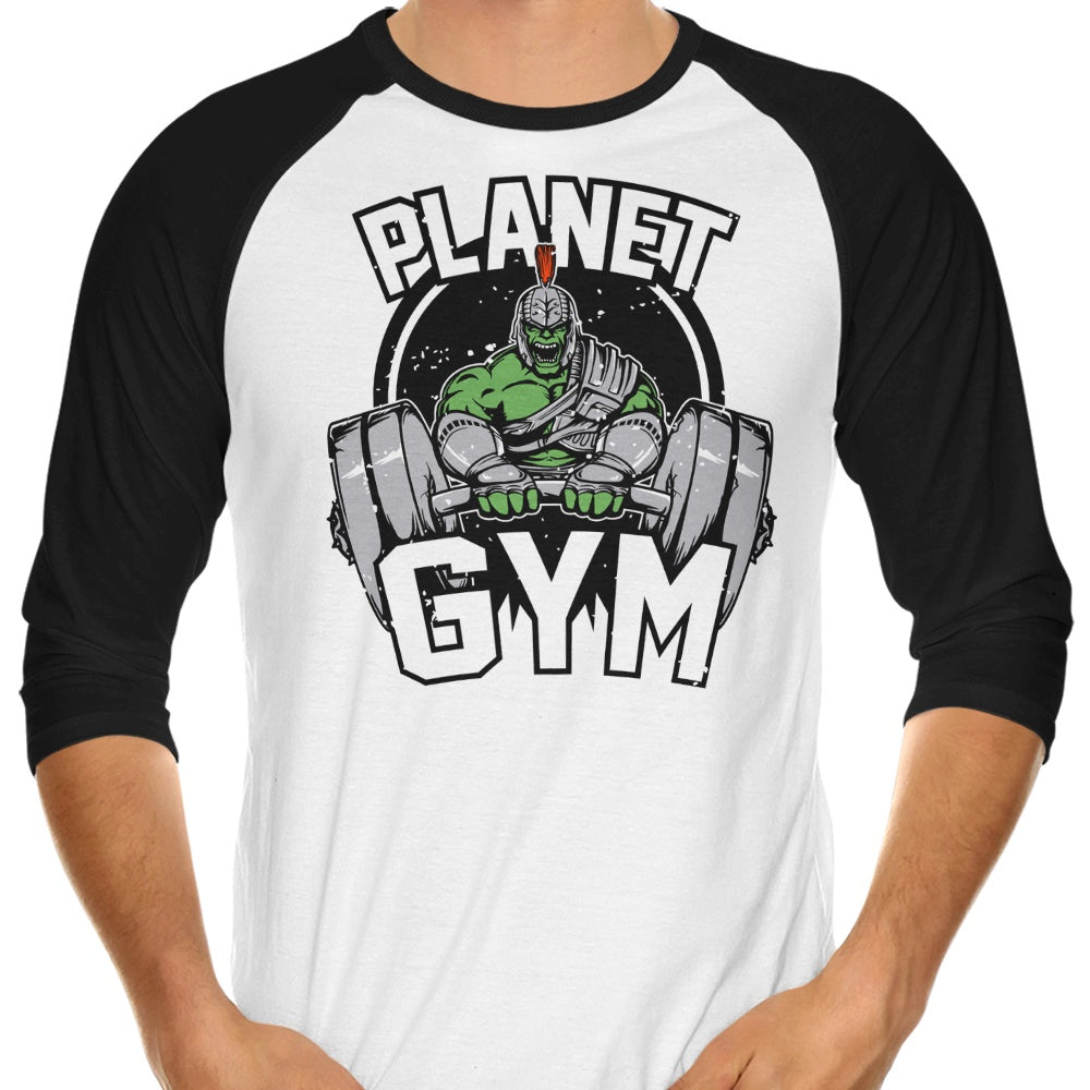 Planet Gym 3/4 Sleeve Raglan - Adult & Kids T-Shirts, Sweatshirts & Hoodies apparel design preview 1
