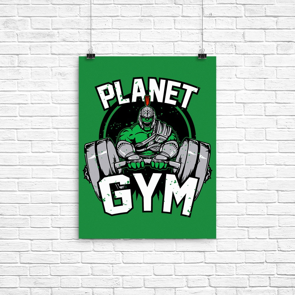 Planet Gym Poster - Adult & Kids T-Shirts, Sweatshirts & Hoodies apparel design preview 1