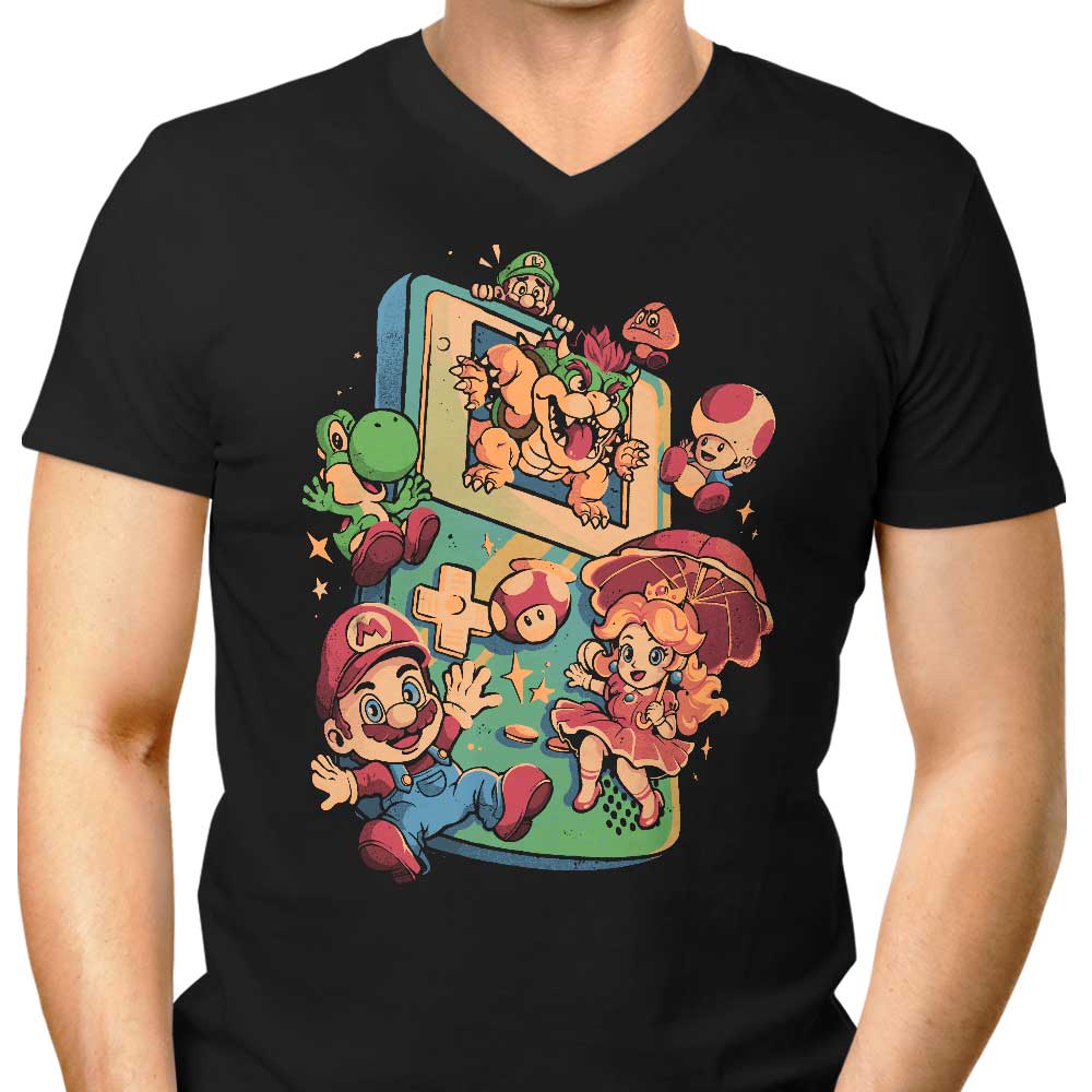 Plumber Game Men's V-Neck - Adult & Kids T-Shirts, Sweatshirts & Hoodies apparel design preview 1