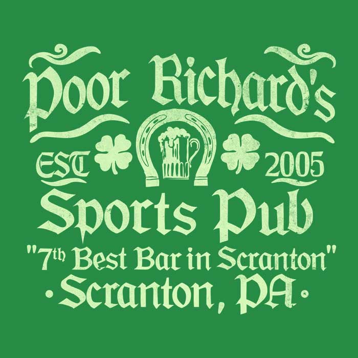 Poor Richards Pub - Adult & Kids T-Shirts, Sweatshirts & Hoodies apparel design preview 2