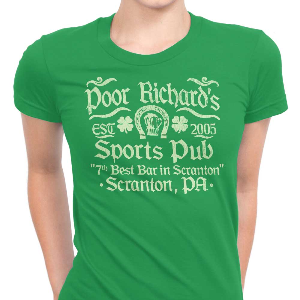Poor Richards Pub Women's Apparel - Adult & Kids T-Shirts, Sweatshirts & Hoodies apparel design preview 1