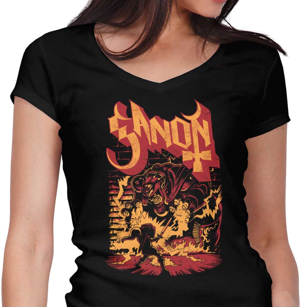 Power and Darkness Women's V-Neck - Adult & Kids T-Shirts, Sweatshirts & Hoodies apparel design preview 1