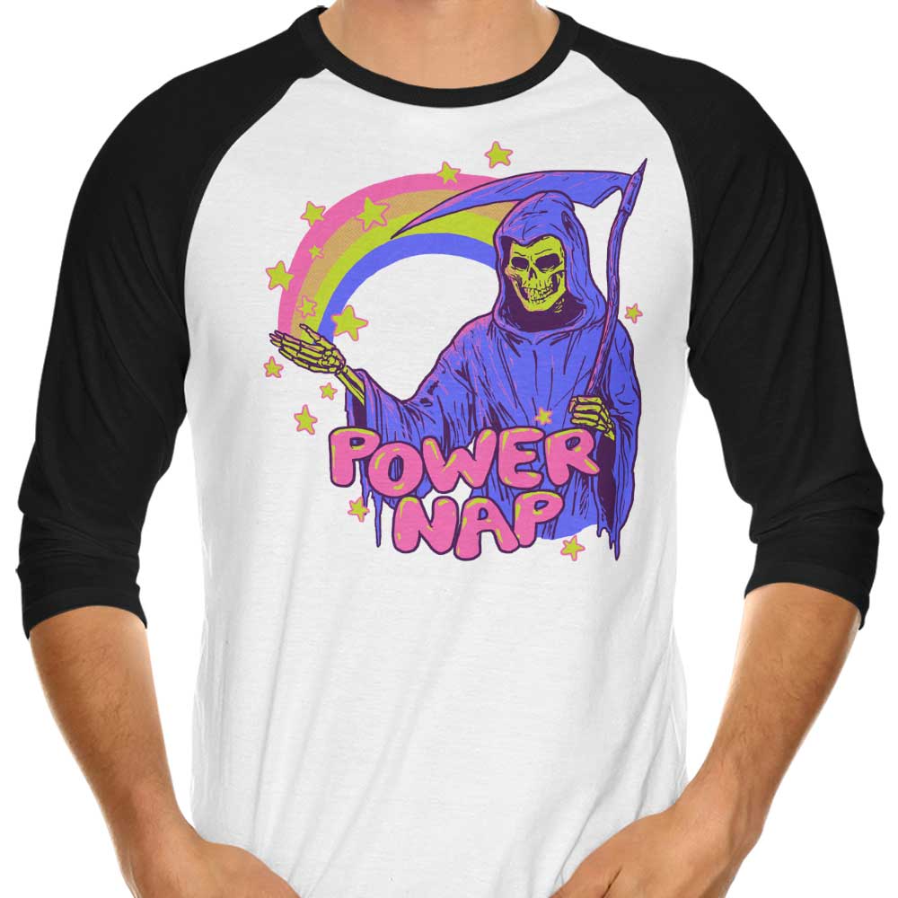 Power Nap 3/4 Sleeve Raglan - Adult & Kids T-Shirts, Sweatshirts & Hoodies apparel design preview 1