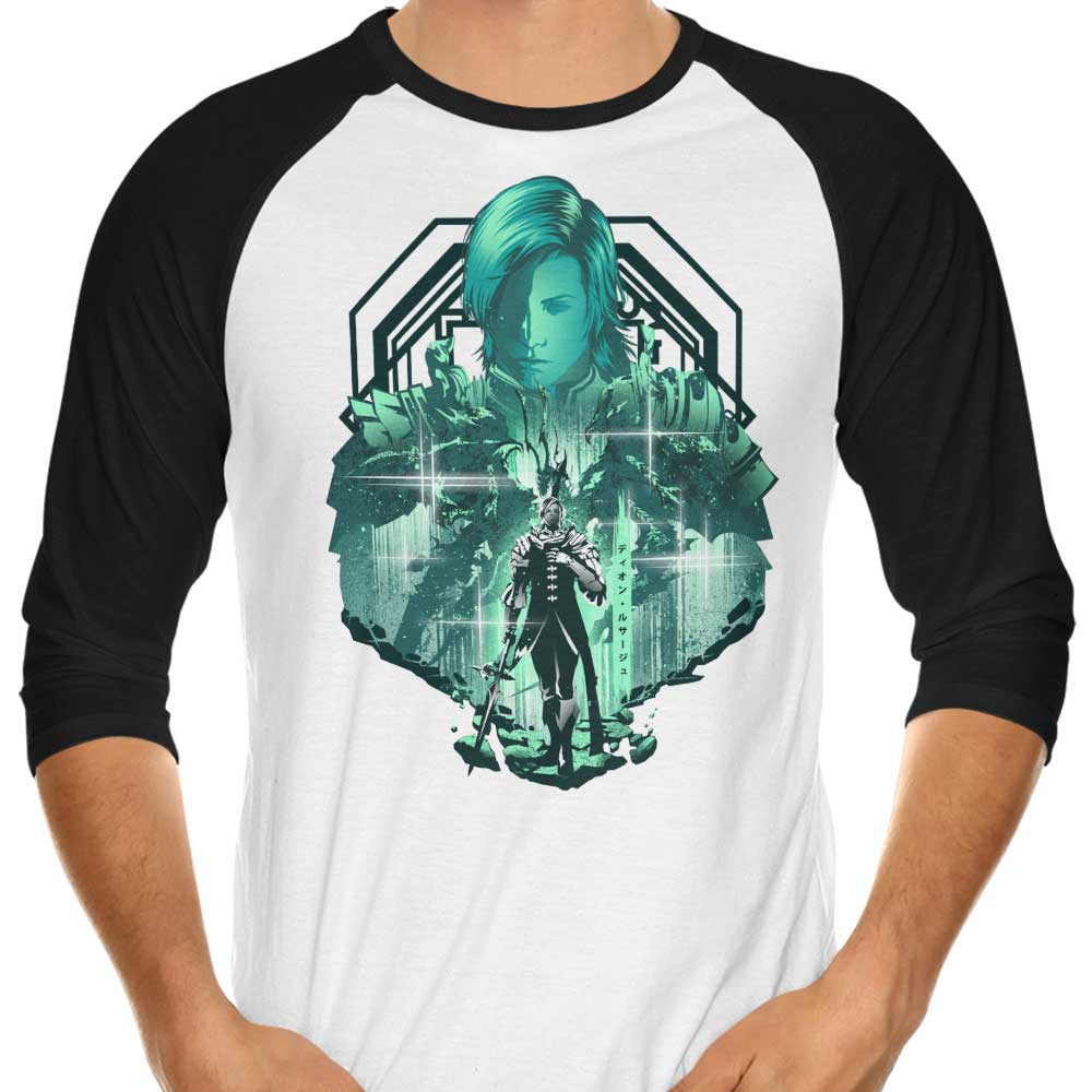 Power of Bahumut 3/4 Sleeve Raglan - Adult & Kids T-Shirts, Sweatshirts & Hoodies apparel design preview 1