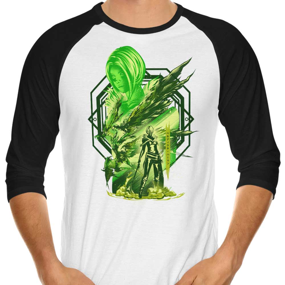 Power of Garuda 3/4 Sleeve Raglan - Adult & Kids T-Shirts, Sweatshirts & Hoodies apparel design preview 1
