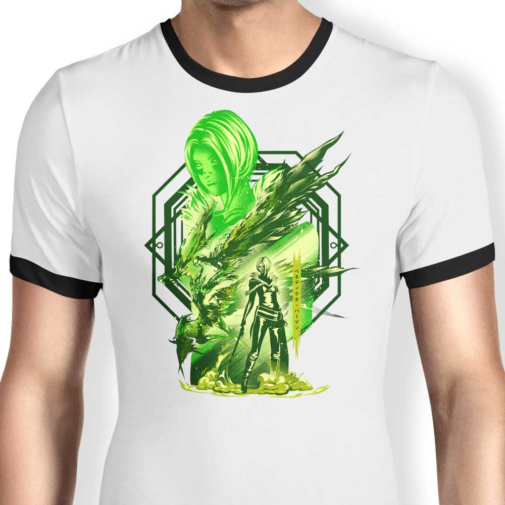 Power of Garuda Ringer - Adult & Kids T-Shirts, Sweatshirts & Hoodies apparel design preview 1