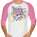 Power Ups 3/4 Sleeve Raglan - Adult & Kids T-Shirts, Sweatshirts & Hoodies apparel design preview 1
