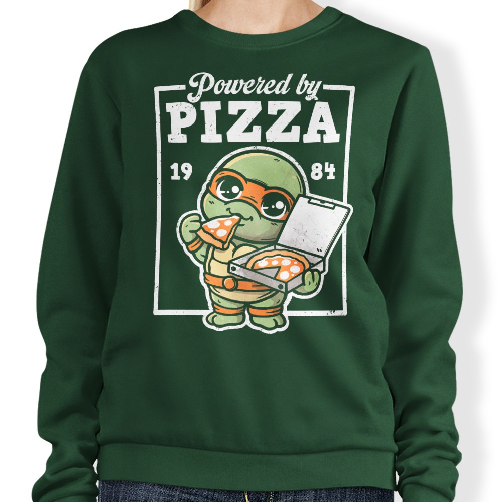 Powered by Pizza - Adult & Kids T-Shirts, Sweatshirts & Hoodies apparel design preview 1