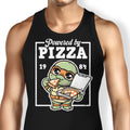 Powered by Pizza Tank Top - Adult & Kids T-Shirts, Sweatshirts & Hoodies apparel design preview 1