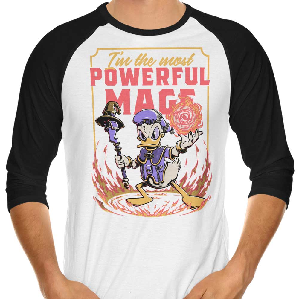 Powerful Duck 3/4 Sleeve Raglan - Adult & Kids T-Shirts, Sweatshirts & Hoodies apparel design preview 1