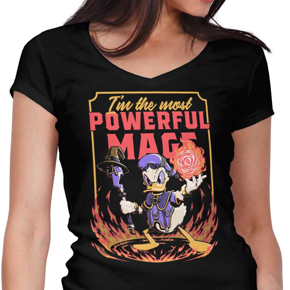 Powerful Duck Women's V-Neck - Adult & Kids T-Shirts, Sweatshirts & Hoodies apparel design preview 1