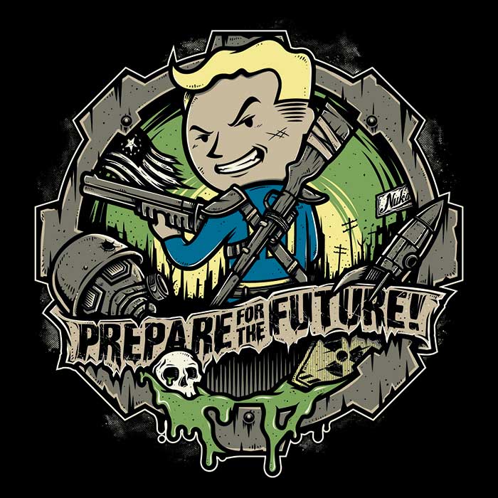 Prepare for the Future 3/4 Sleeve Raglan - Adult & Kids T-Shirts, Sweatshirts & Hoodies apparel design preview 2