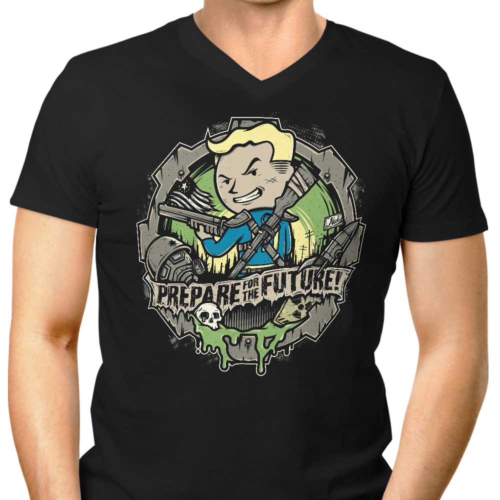 Prepare for the Future Men's V-Neck - Adult & Kids T-Shirts, Sweatshirts & Hoodies apparel design preview 1