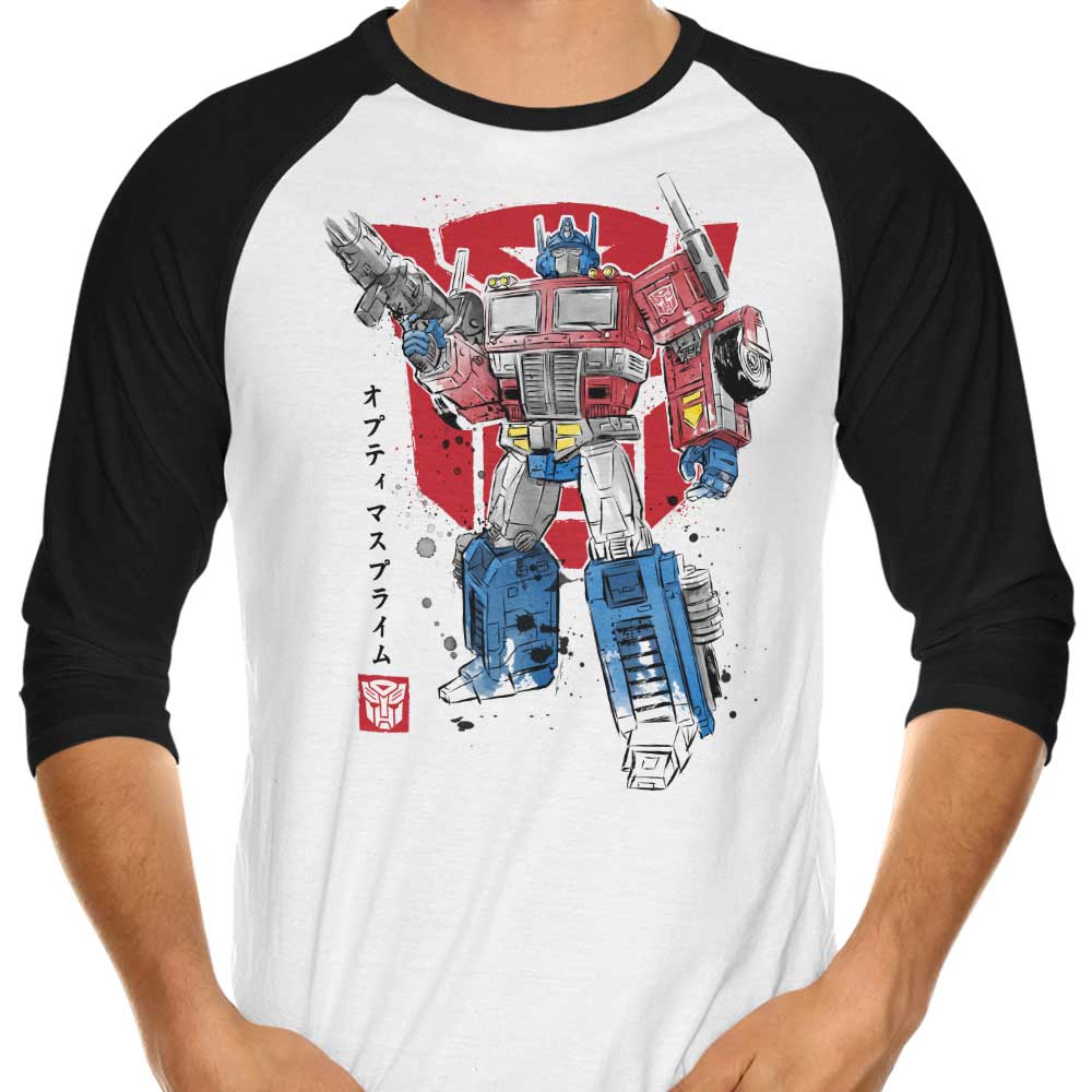 Prime Sumi-e 3/4 Sleeve Raglan - Adult & Kids T-Shirts, Sweatshirts & Hoodies apparel design preview 1