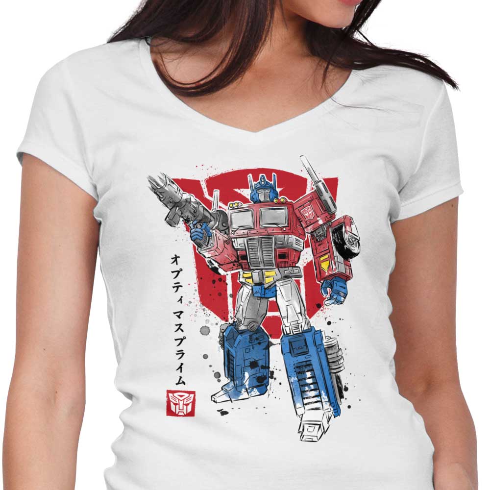 Prime Sumi-e Women's V-Neck - Adult & Kids T-Shirts, Sweatshirts & Hoodies apparel design preview 1