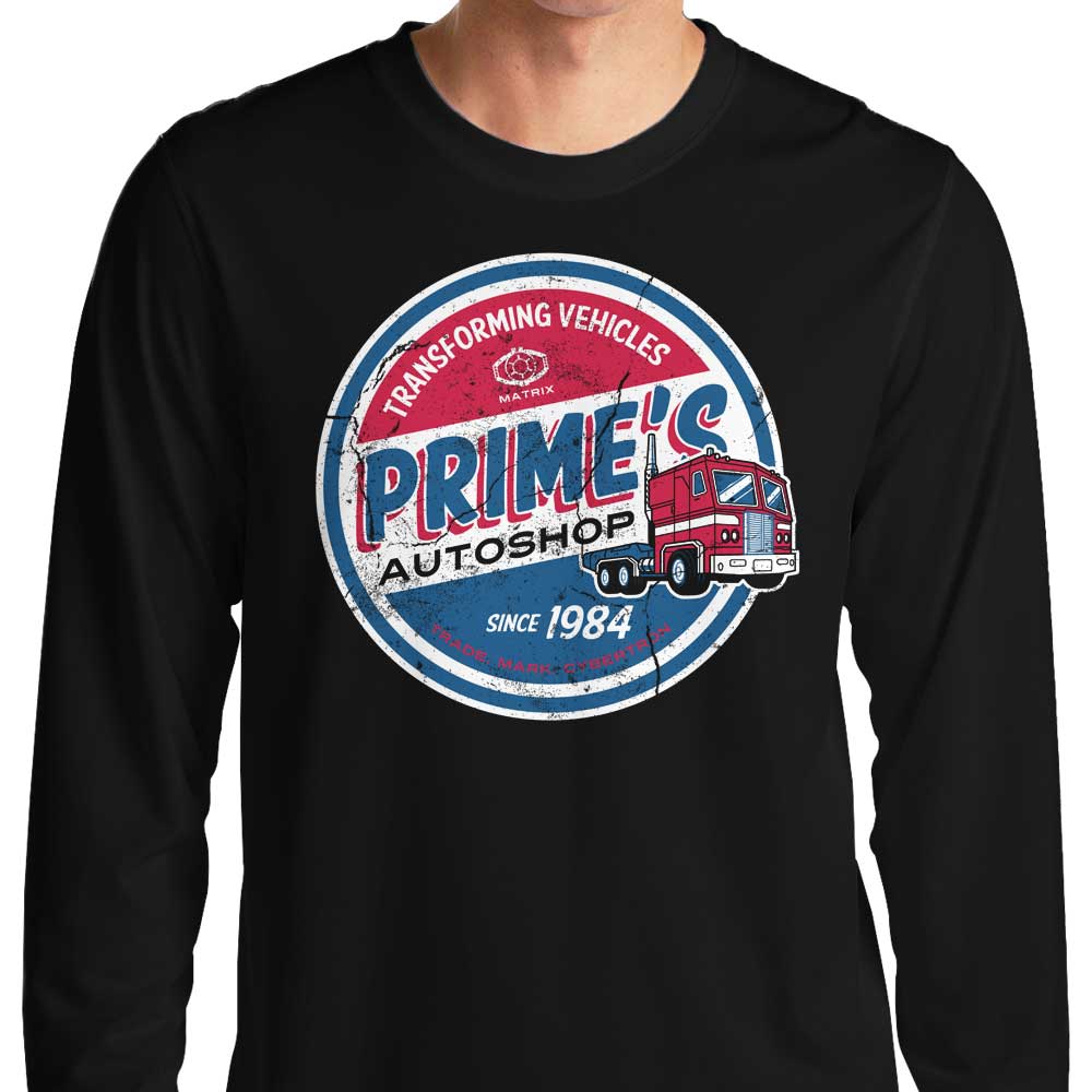 Prime's Auto Shop - Adult & Kids T-Shirts, Sweatshirts & Hoodies apparel design preview 1