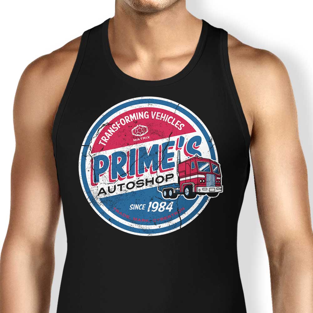 Prime's Auto Shop Tank Top - Adult & Kids T-Shirts, Sweatshirts & Hoodies apparel design preview 1