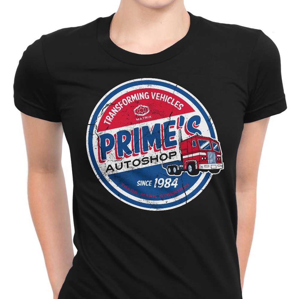 Prime's Auto Shop Women's Apparel - Adult & Kids T-Shirts, Sweatshirts & Hoodies apparel design preview 1