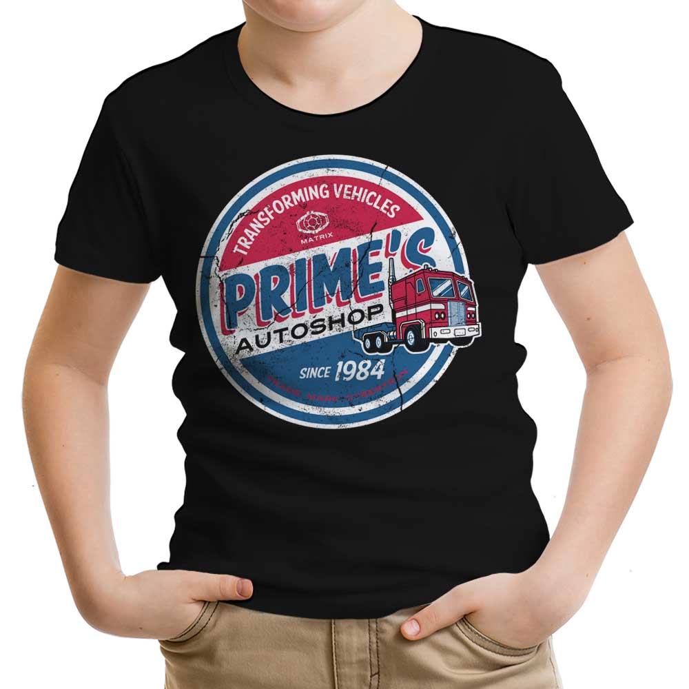 Prime's Auto Shop Youth Apparel - Adult & Kids T-Shirts, Sweatshirts & Hoodies apparel design preview 1