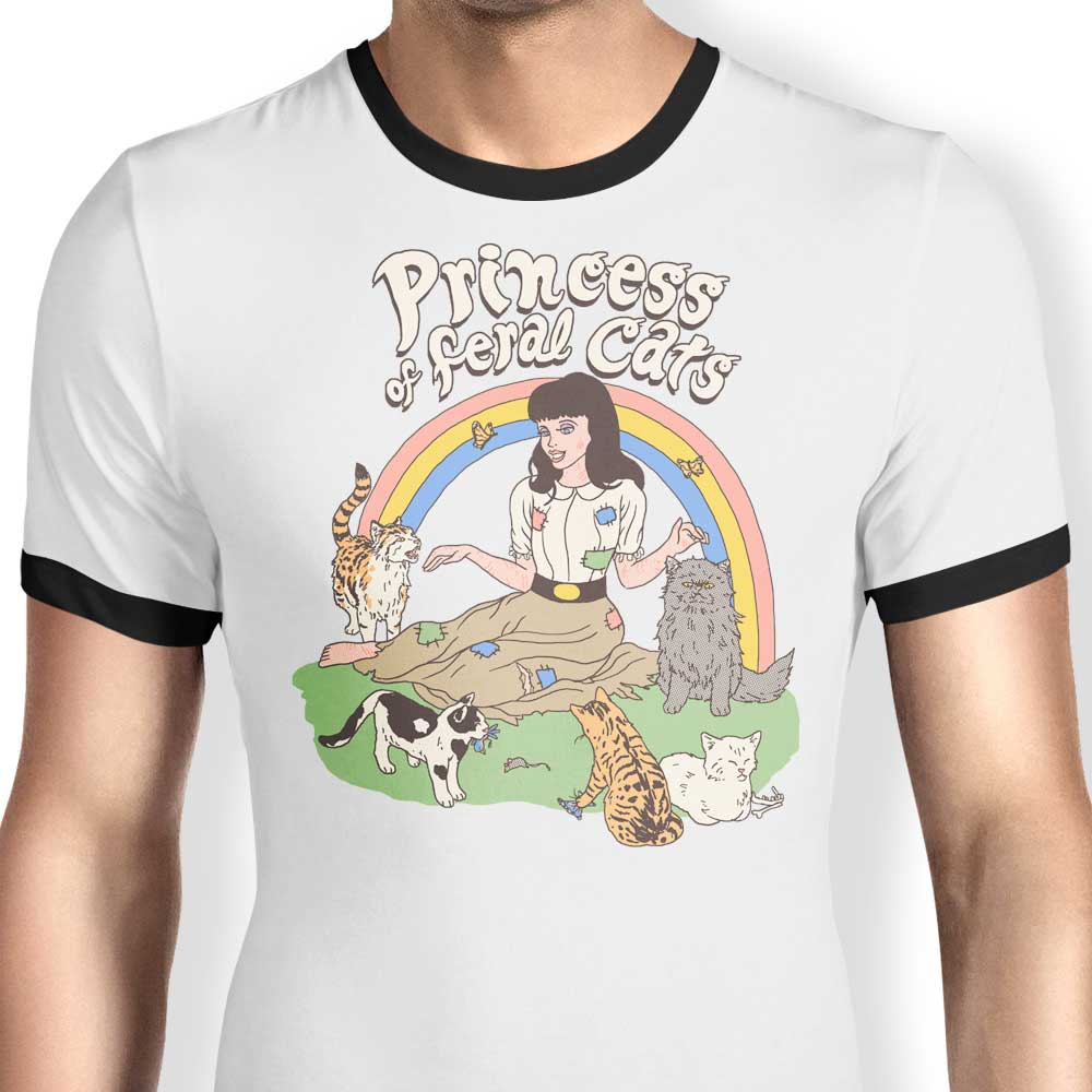 Princess of Feral Cats Ringer - Adult & Kids T-Shirts, Sweatshirts & Hoodies apparel design preview 1
