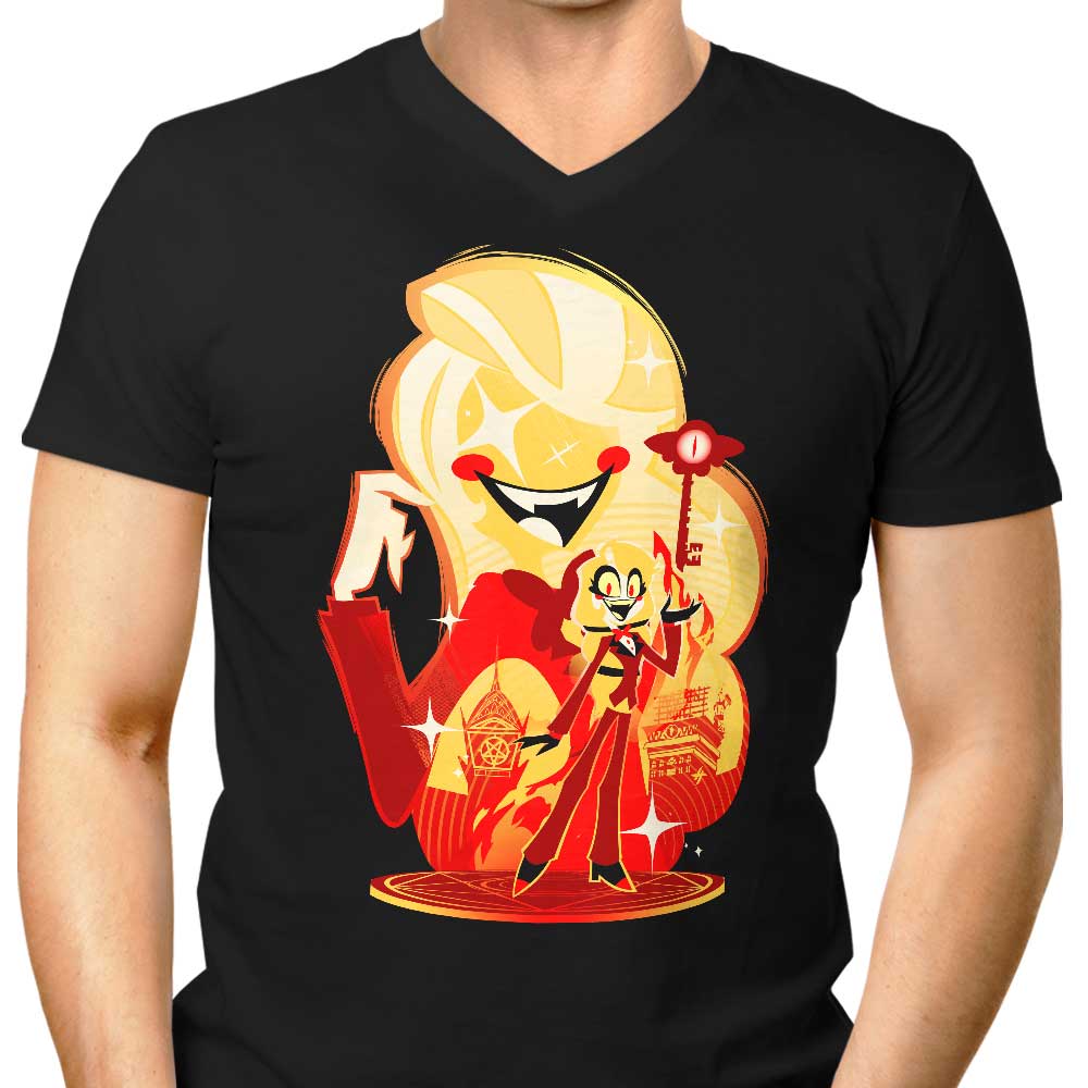 Princess of Hell Men's V-Neck - Adult & Kids T-Shirts, Sweatshirts & Hoodies apparel design preview 1