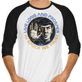 Prosper and Trust 3/4 Sleeve Raglan - Adult & Kids T-Shirts, Sweatshirts & Hoodies apparel design preview 1