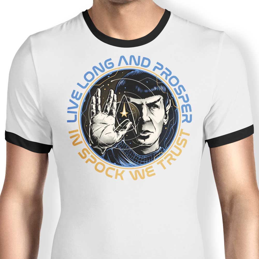 Prosper and Trust Ringer - Adult & Kids T-Shirts, Sweatshirts & Hoodies apparel design preview 1