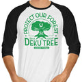 Protect Our Forest 3/4 Sleeve Raglan - Adult & Kids T-Shirts, Sweatshirts & Hoodies apparel design preview 1