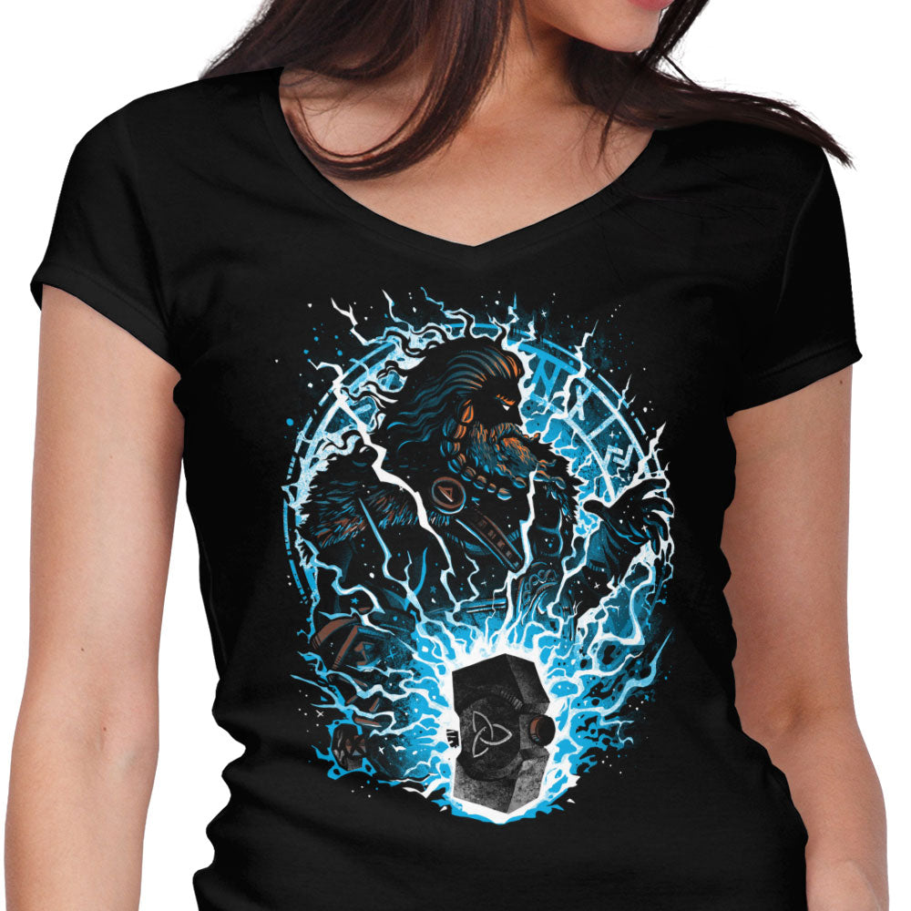 Protector of Midgard Women's V-Neck - Adult & Kids T-Shirts, Sweatshirts & Hoodies apparel design preview 1