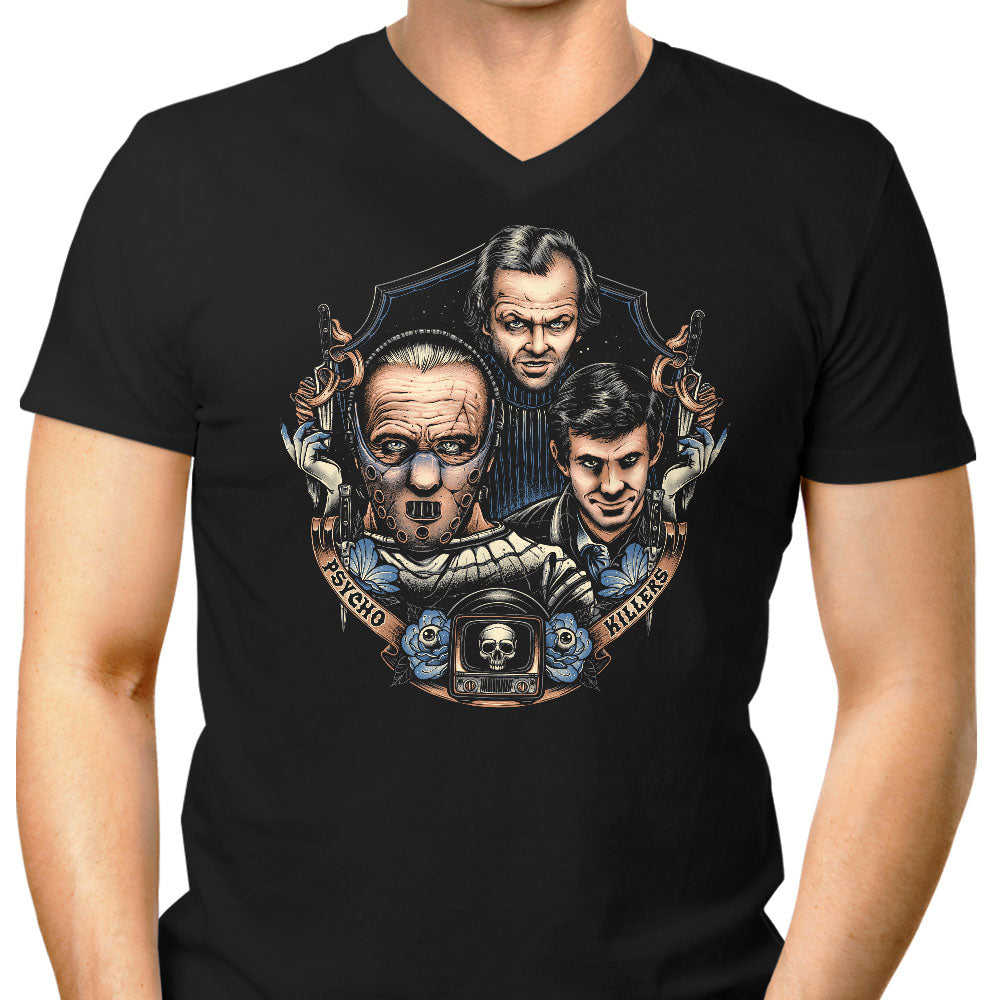 Psycho Killers Men's V-Neck - Adult & Kids T-Shirts, Sweatshirts & Hoodies apparel design preview 1