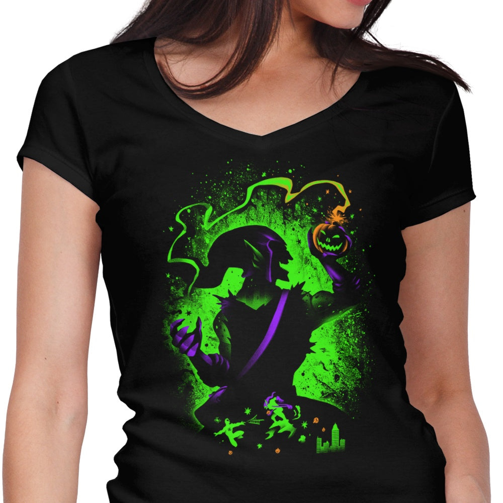 Pumpkin Bomber Women's V-Neck - Adult & Kids T-Shirts, Sweatshirts & Hoodies apparel design preview 1