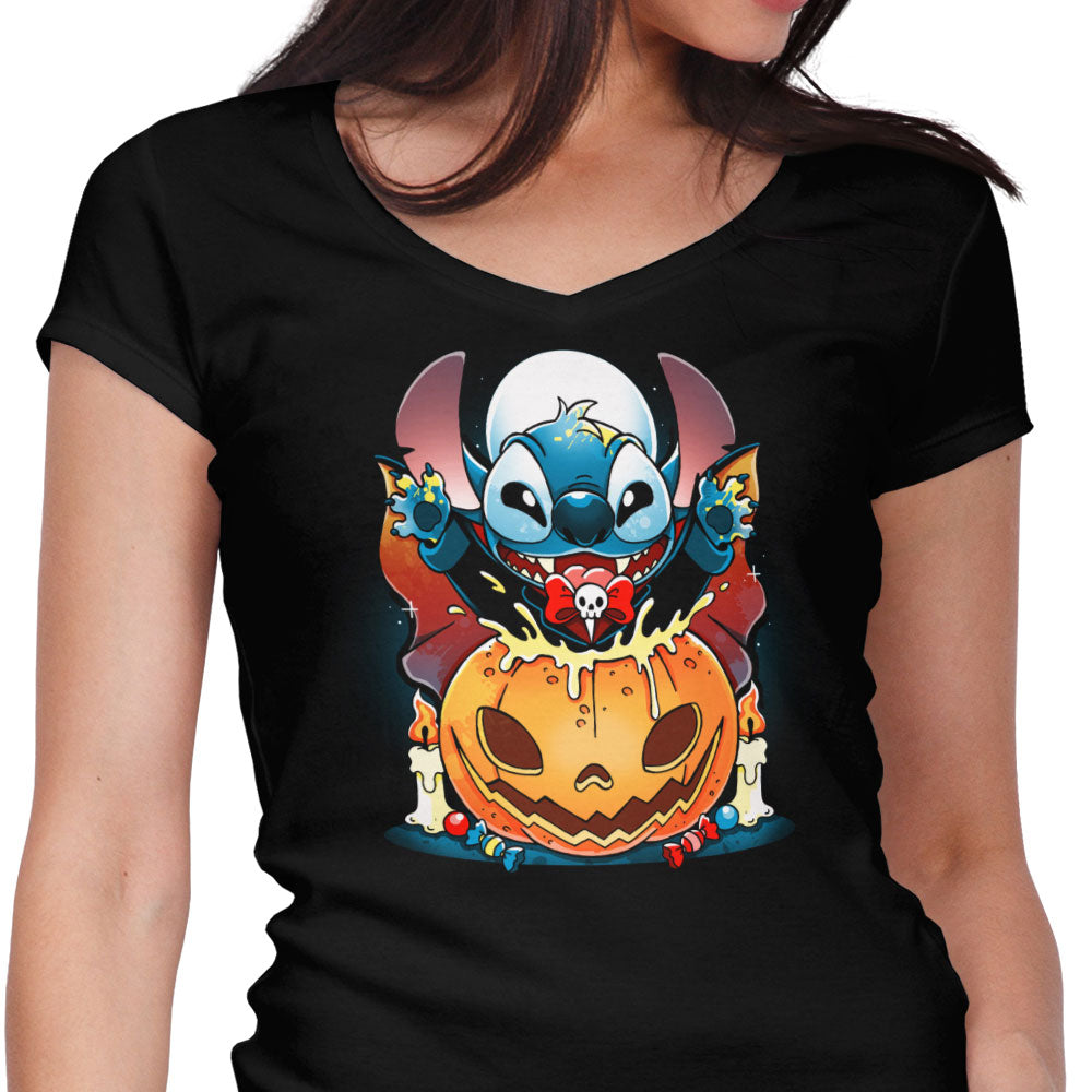 Pumpkin Experiment Women's V-Neck - Adult & Kids T-Shirts, Sweatshirts & Hoodies apparel design preview 1