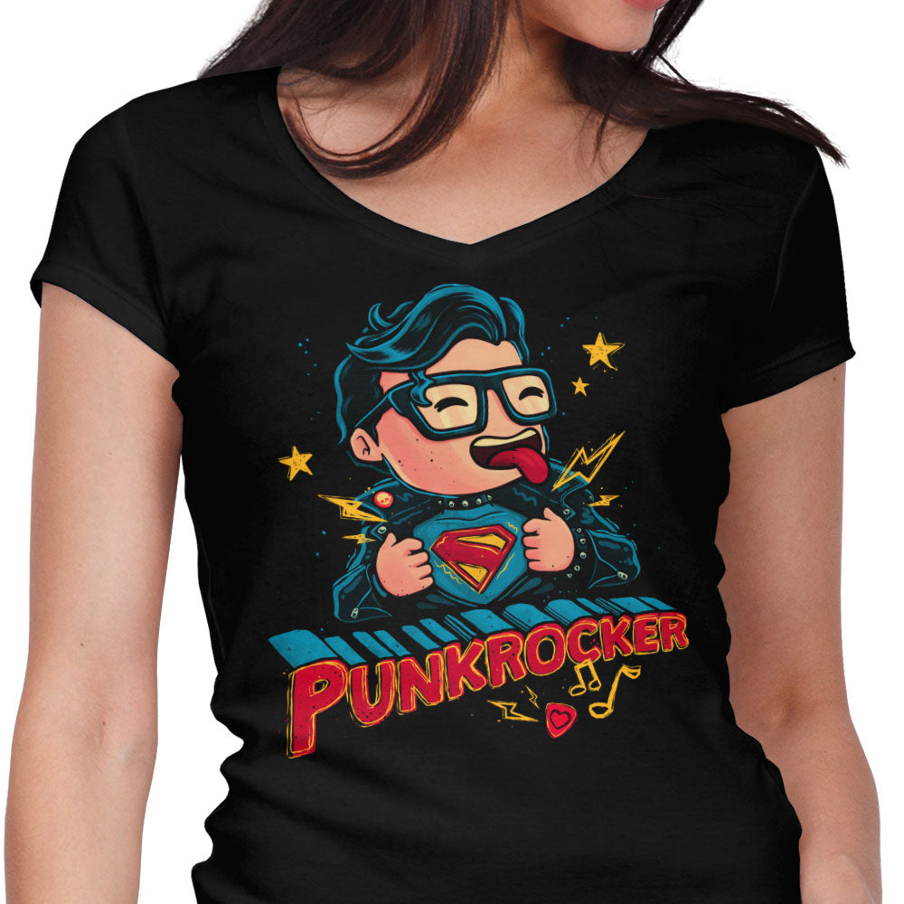 Punkrocker Women's V-Neck - Adult & Kids T-Shirts, Sweatshirts & Hoodies apparel design preview 1