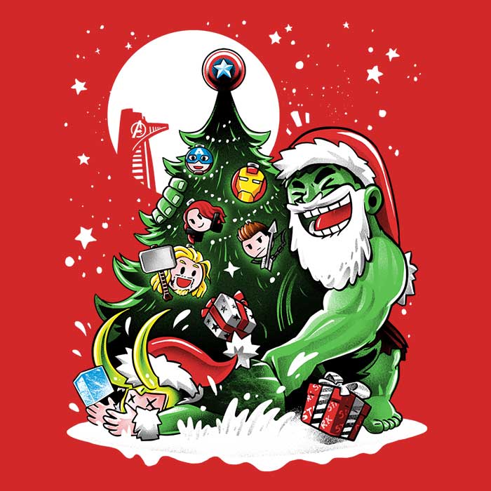 Puny God Christmas - Adult & Kids T-Shirts, Sweatshirts & Hoodies apparel design preview 2