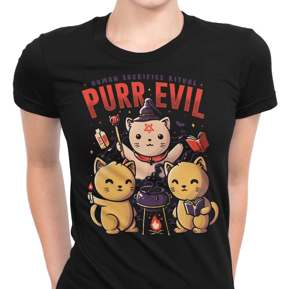 Purr Evil Women's Apparel - Adult & Kids T-Shirts, Sweatshirts & Hoodies apparel design preview 1