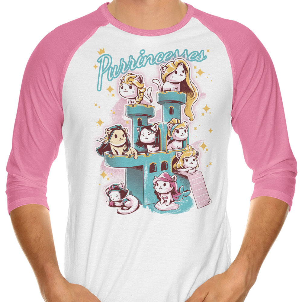 Purrincesses 3/4 Sleeve Raglan - Adult & Kids T-Shirts, Sweatshirts & Hoodies apparel design preview 1