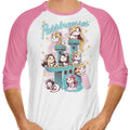 Purrincesses 3/4 Sleeve Raglan - Adult & Kids T-Shirts, Sweatshirts & Hoodies apparel design preview 1
