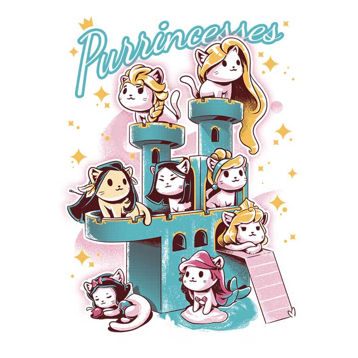 Purrincesses Women's Apparel - Adult & Kids T-Shirts, Sweatshirts & Hoodies apparel design preview 2