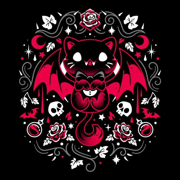 Purrs of Darkness Men's Apparel - Adult & Kids T-Shirts, Sweatshirts & Hoodies apparel design preview 2