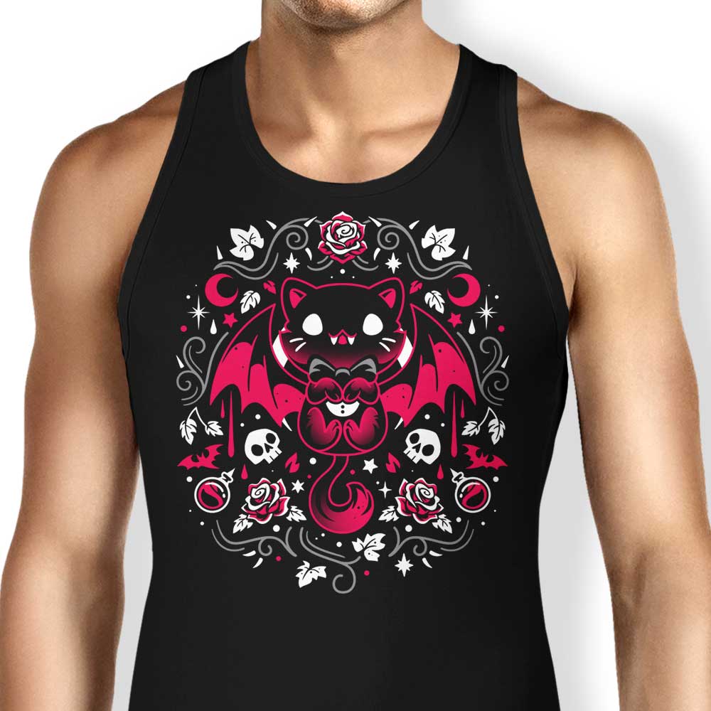 Purrs of Darkness Tank Top - Adult & Kids T-Shirts, Sweatshirts & Hoodies apparel design preview 1