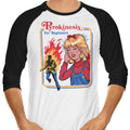 Pyrokinesis 3/4 Sleeve Raglan - Adult & Kids T-Shirts, Sweatshirts & Hoodies apparel design preview 1