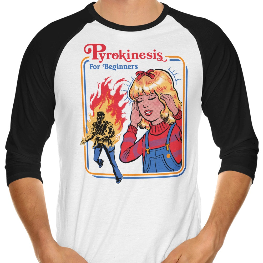 Pyrokinesis 3/4 Sleeve Raglan - Adult & Kids T-Shirts, Sweatshirts & Hoodies apparel design preview 1