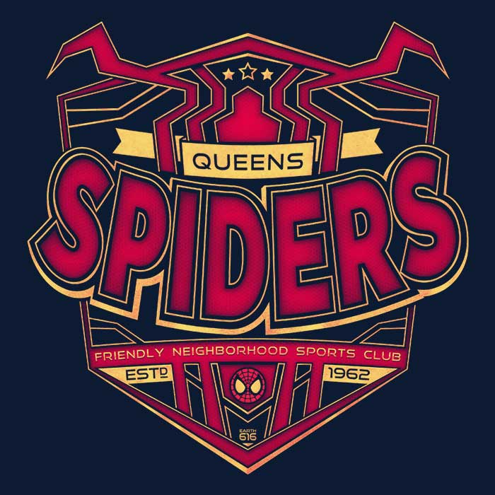Queens Spiders - Adult & Kids T-Shirts, Sweatshirts & Hoodies apparel design preview 2