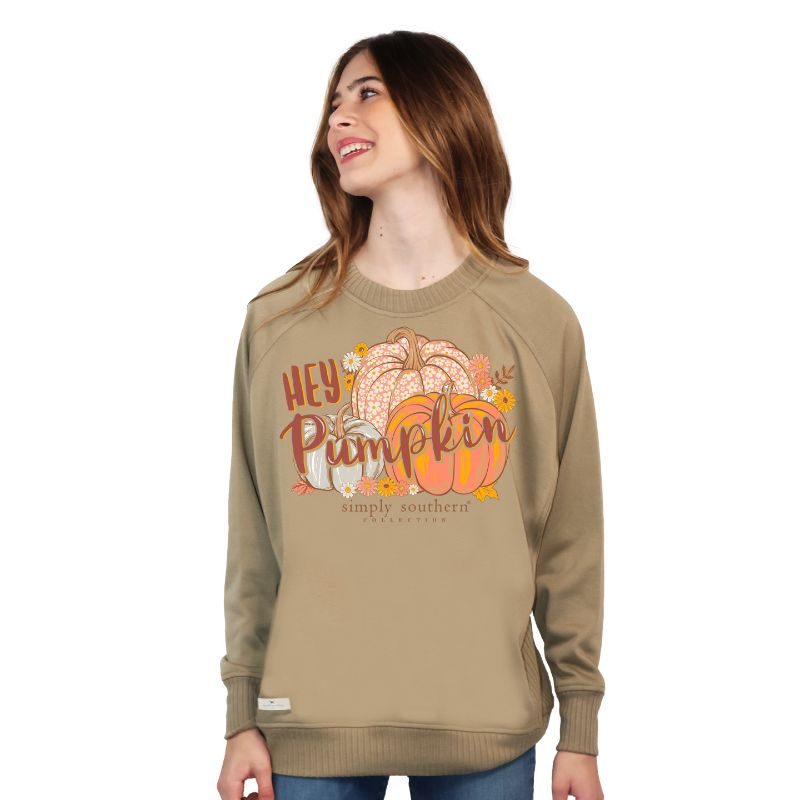 SALE Simply Southern Hey Pumpkin Fall Crew - Adult & Kids T-Shirts, Sweatshirts & Hoodies apparel design preview 1